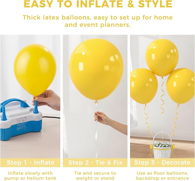 LOVESTOWN 18 Inch Yellow Large Balloons, Wedding Sunflower Bridal Shower - Image 6