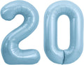 TONIFUL 40 Inch Pastel Blue Number 20 Foil Balloons Large Mylar Foil Digit by TONIFUL
