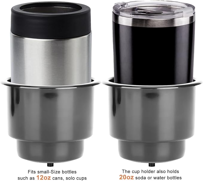 Amarine-Made Black Recessed Drop in Plastic Cup Drink Can Holder - Image 5