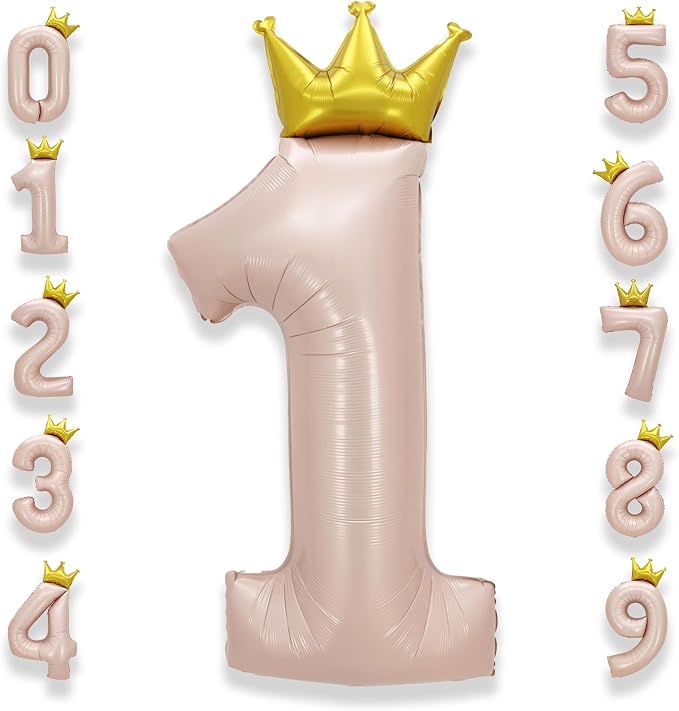 AULE 40 Inch Big Pink 1 Balloon Number by AULE