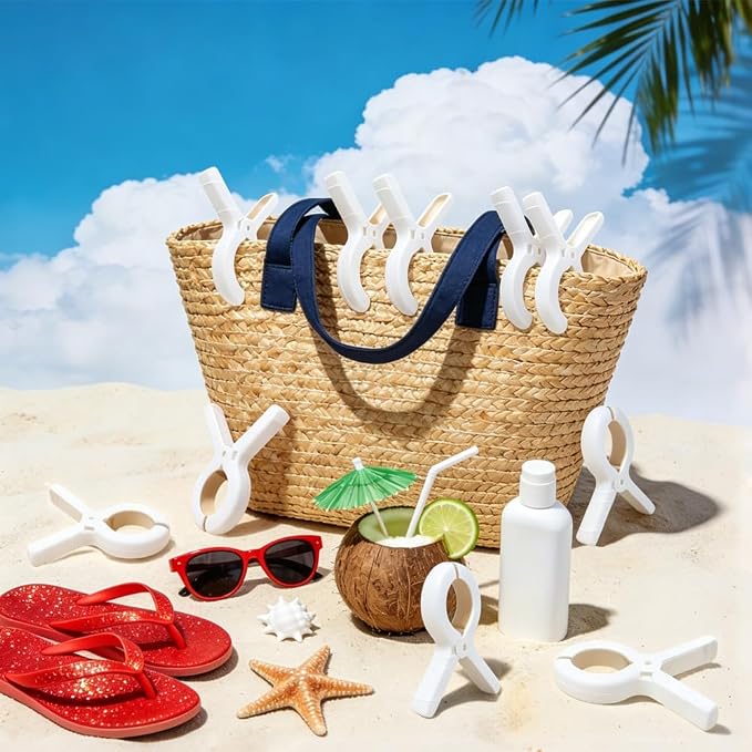 10 Pack Large Beach Towel Clips - Image 7