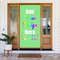 Custom Door Cover Banner, LightGreen | Personalized Photo Text Logo, Customized by ZOLRITH