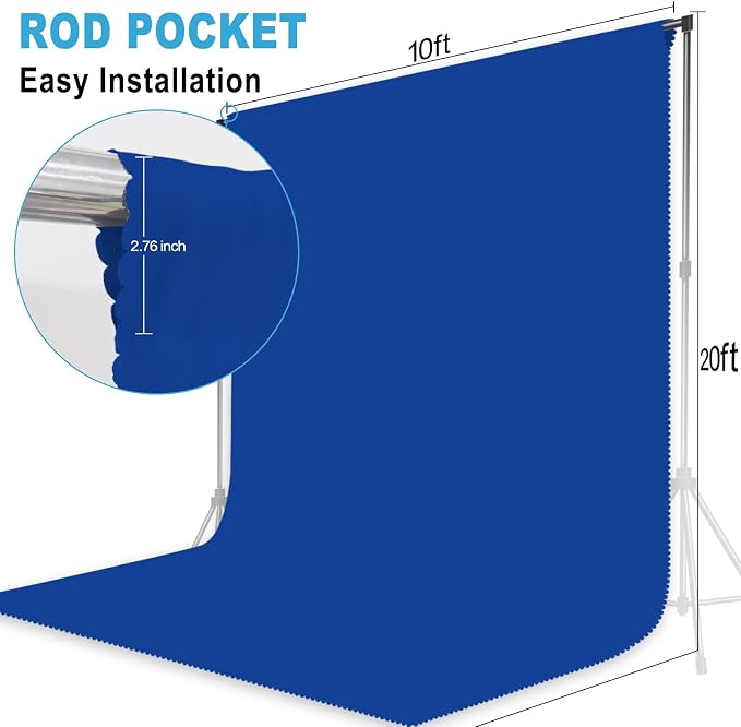 Royal Blue Photography Backdrop - Image 2