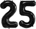 40 Inch Number Balloons 25/52 Black Big Giant Jumbo Number Foil Mylar Balloons by xiangsushijie