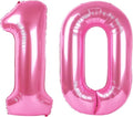 Giant Pink 10 Balloon Number 40 Inch, 10 Number Balloons Birthday Supplies by Upgesy