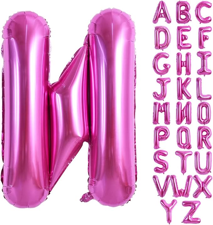 TONIFUL 40 Inch Large Rose Red Letter N Balloons by TONIFUL