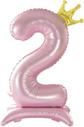 Crown Pink Number 2 Balloon by Tellpet