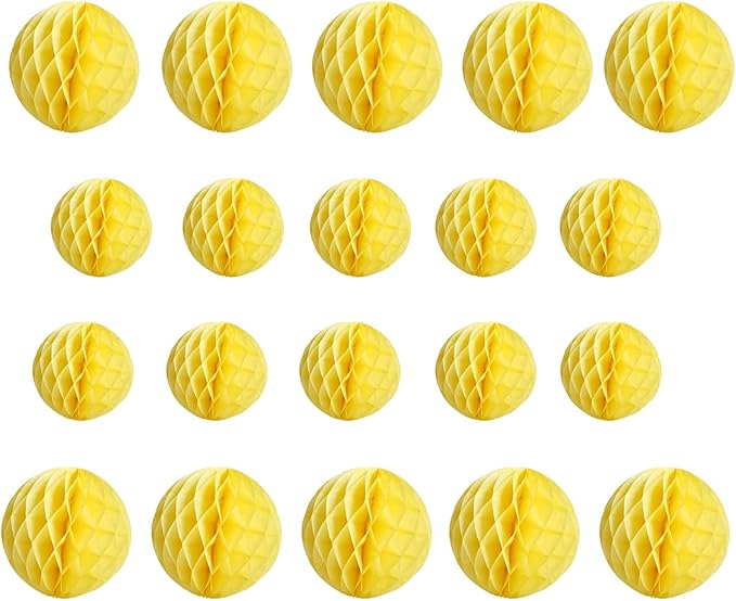 20pcs Honeycomb Flower Balls Party Honeycomb Balls Decoration Paper Flower by ZGjoy