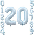 40" Light Blue Foil Number 20 Balloon by TNCDJKPA