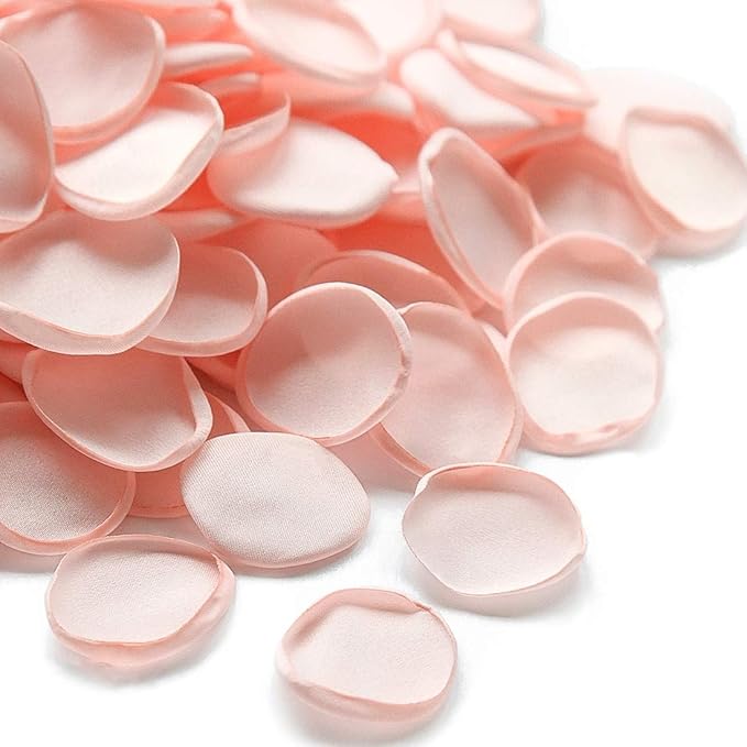 Floroom 500pcs Rose Petals Blush Faux Silk Flower Petals for Wedding Flower Girl Basket Pink Aisle Scatter Dinner Table Centerpieces Party Confetti Bridal Shower Romantic Night Decoration