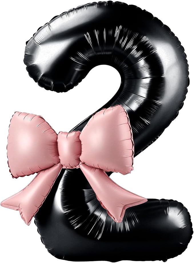 40 Inch Black Number 2 Balloon by Unknown