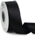 Ribbli Black Double Faced Satin Ribbon, 1-1/2” x Continuous 25 Yards, Use by Ribbli