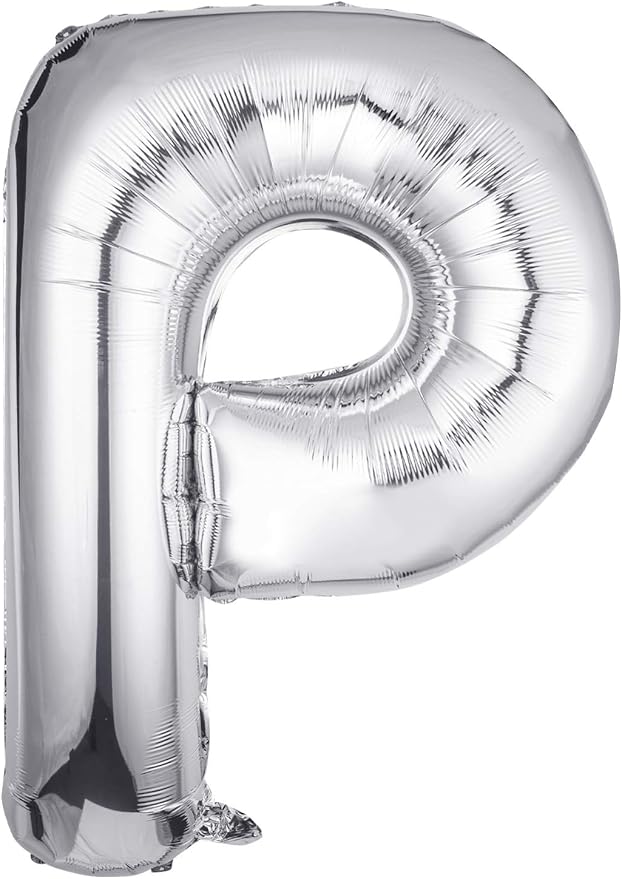 Single Aluminum Hanging Foil Film Silver Letter Balloons P 40 Inch | by FFNIU