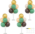 4 Sets Sage Green Brown Balloons Stand by ZyloonDecoration