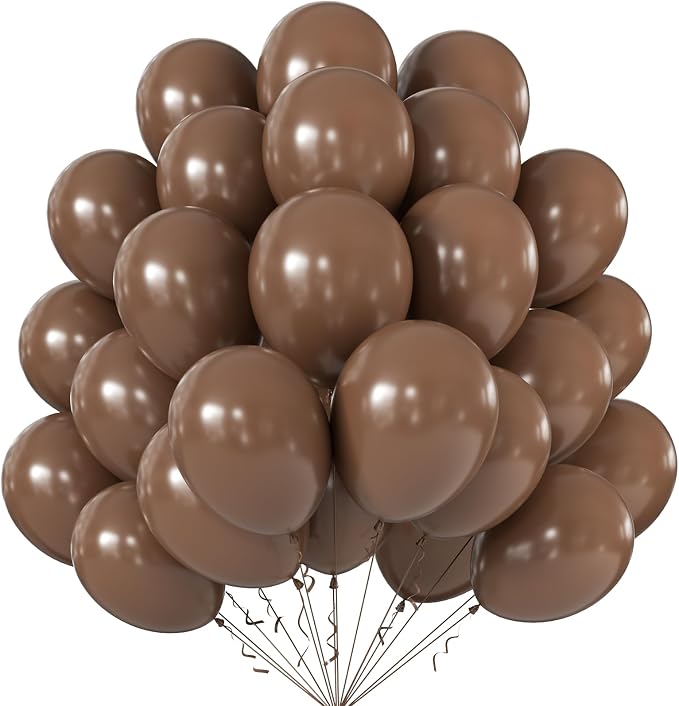 12 Inch Retro Brown Balloons, Baby Shower, Graduate Party Decorations by KALOR