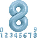 TONIFUL 40 Inch Pastel Blue Number 8 Foil Balloons Large Mylar Foil Digital 8 by TONIFUL