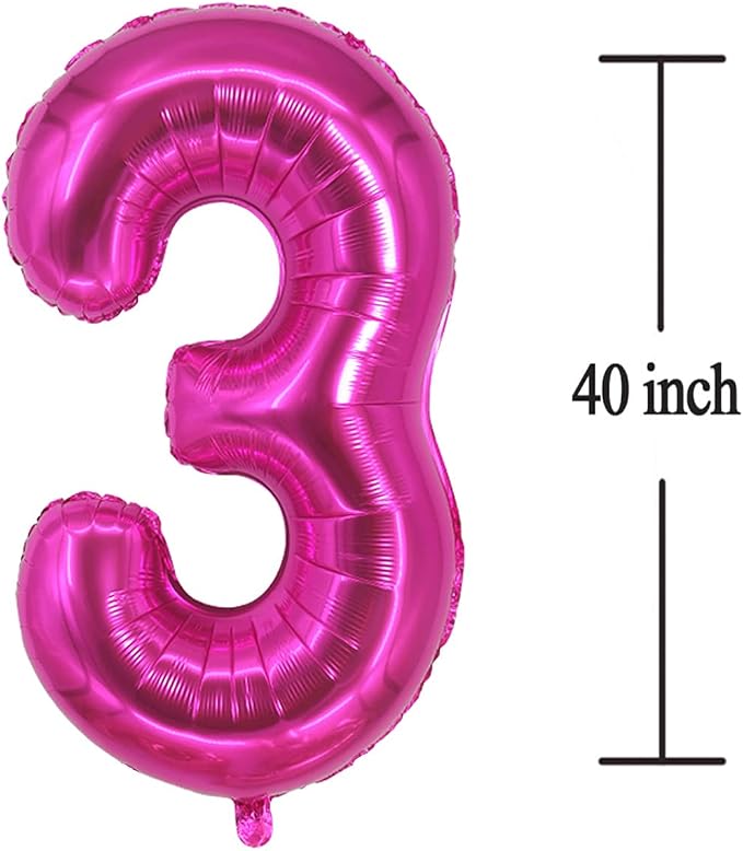 Jonhamwelbor 23 Balloon Number Hot Pink 23 Foil Mylar Jumbo Giant Big Large 32 - Image 3