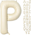 Cream Letter P Balloons, 40 Inch Balloons Letter P Mylar Helium Large P Balloon by BBPOOL