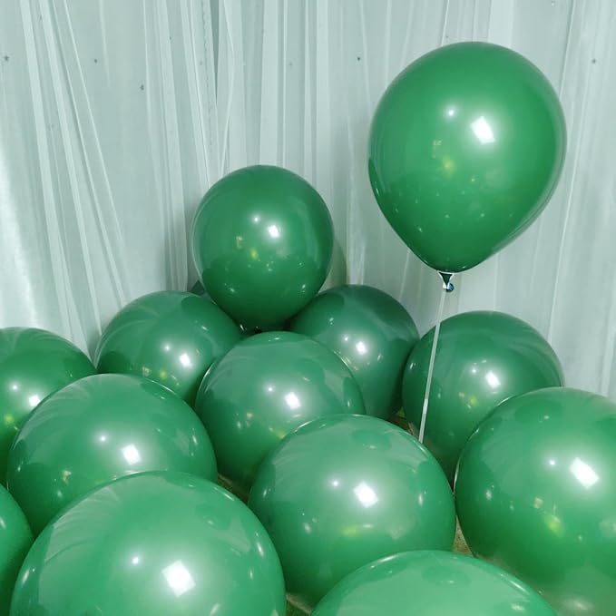 90 Pack Green Balloons 18 inch Dark Green Latex Big Balloons - Image 5