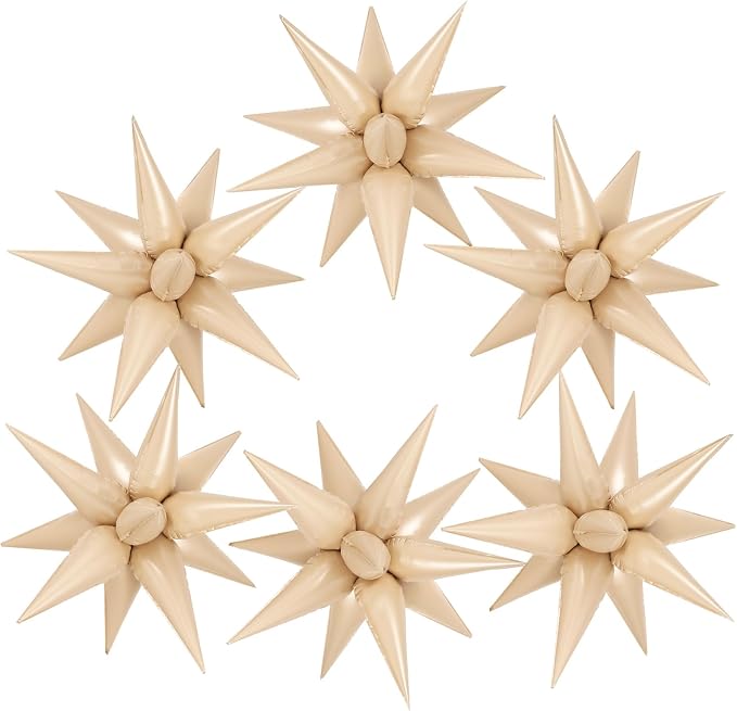 72 Pcs Star Balloons Foil Explosion Balloons Magic 12 Point Star Cone Balloon by Unknown
