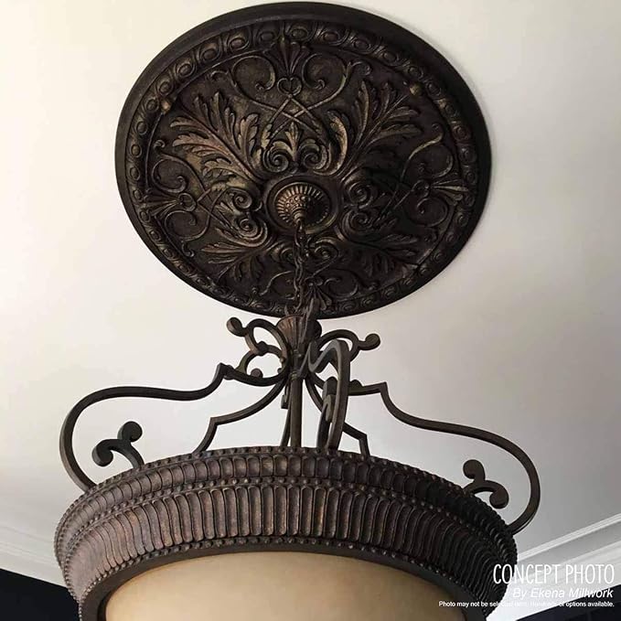 Ekena Millwork CM12BRUWC Bradford Hand-Painted Ceiling Medallion, Ultra Pure - Image 8
