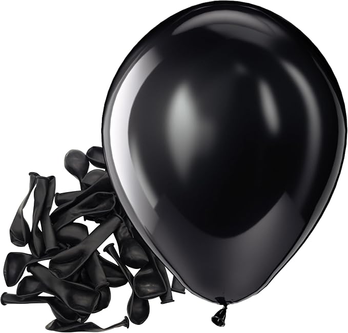 Bezente Black Balloons Latex Party Balloons by Bezente
