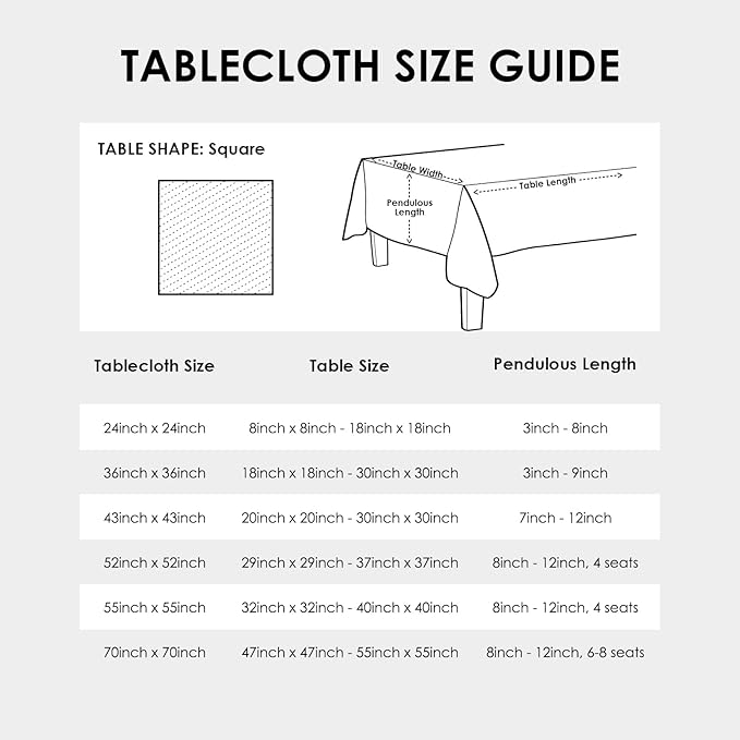 Small Square Grey Tablecloth 36 x 36 Inch Polyester Fabric Washable Table Cover Decorative Wrinkle Resistant Solid Color Table Cloth for Dining Party Wedding Camping