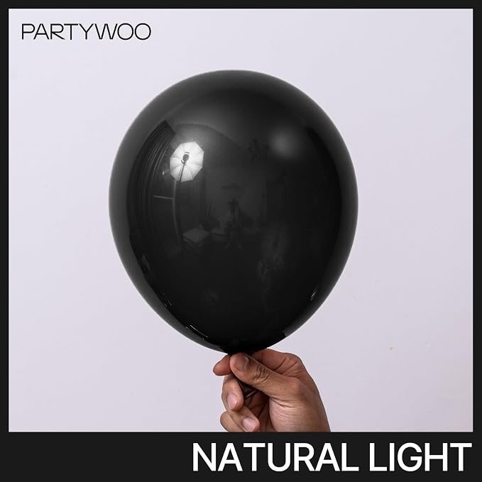 PartyWoo Black Star Spike Latex Balloon Arch Kit 110pcs Different Sizes | 18 12 - Image 2