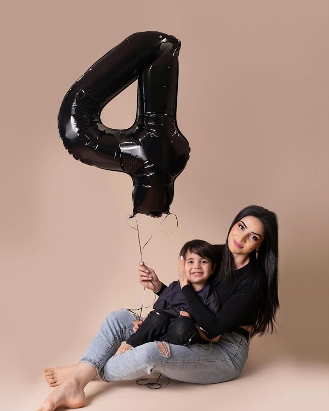 Black Number 4 Balloon 40 Inch - Image 7