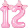 Pink 12 21 Balloon Number Pink Birthday Decorations by Unknown
