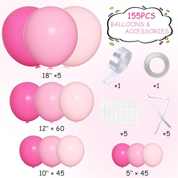 MEBAY Pink Balloon Garland Arch Kit - Image 2