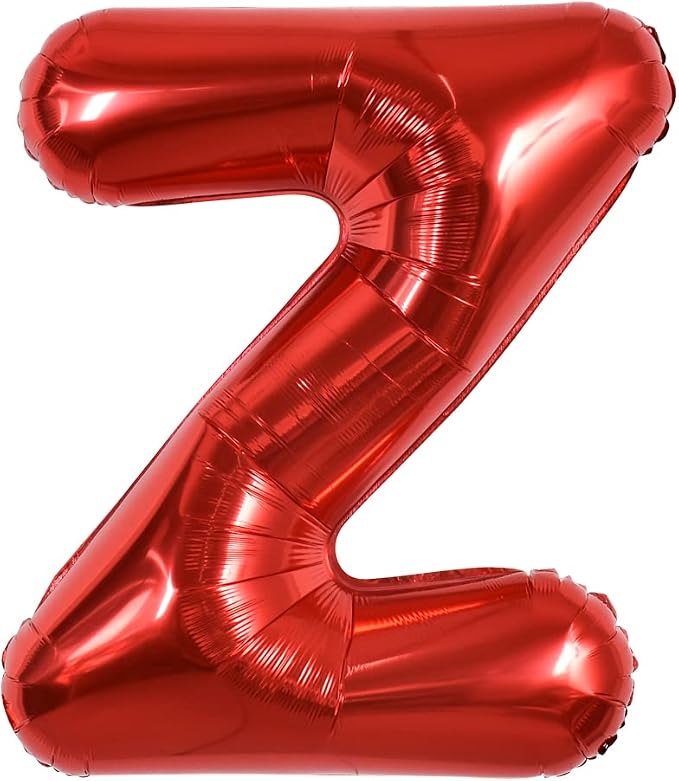 TONIFUL 40 Inch Large Bright Red Letter Balloons A-Z, Giant Jumbo Helium Foil by TONIFUL