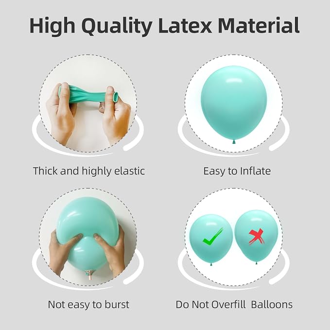 Mint Green Balloons Different Sizes 135pcs 18 12 10 5 Inch Pastel Green Balloon - Image 3