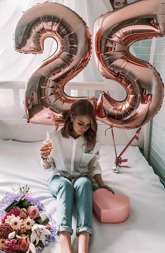 Numbers 10 Balloon 40Inch Rose Gold Balloons - Image 4