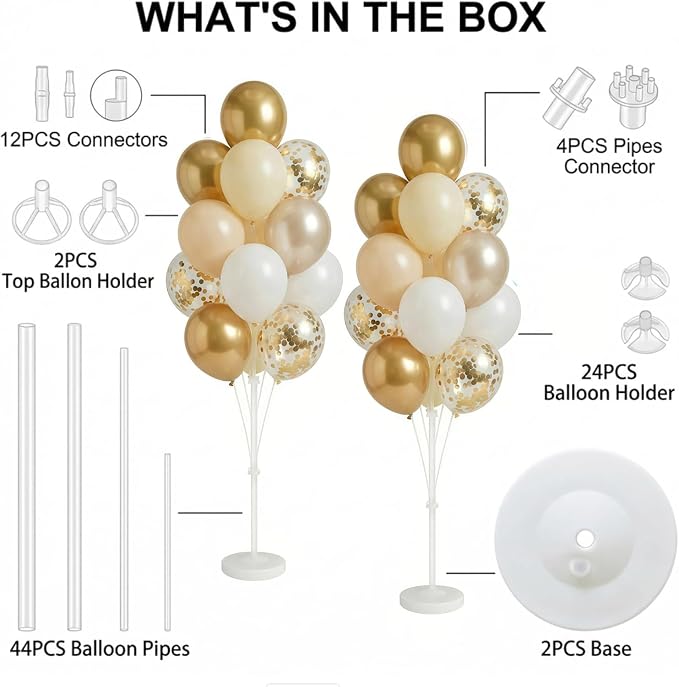 Gold Balloon Column Stand Kit - Image 3