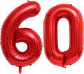 40 Inch Red Number 60 Balloons Giant 60 Balloons Red Birthday 60 Balloons 60 by LHOAVWE