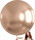 PartyWoo Metallic Rose Gold Balloons 4pcs Chrome Champagne Gold Color | 36 Inch by PartyWoo