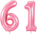 Number 61 Balloons for 61st Birthday Party Decorations, 0-100 Large No.61 by Joycard