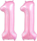 Pastel Pink 11 Balloon, Light Pink 11 Balloons Number, 40 Inch Helium Foil by BBPOOL