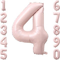 Baby Pink Number 4 Balloon 40 Inch, Blush Foil Festive Theme Party Supplies | by Unknown