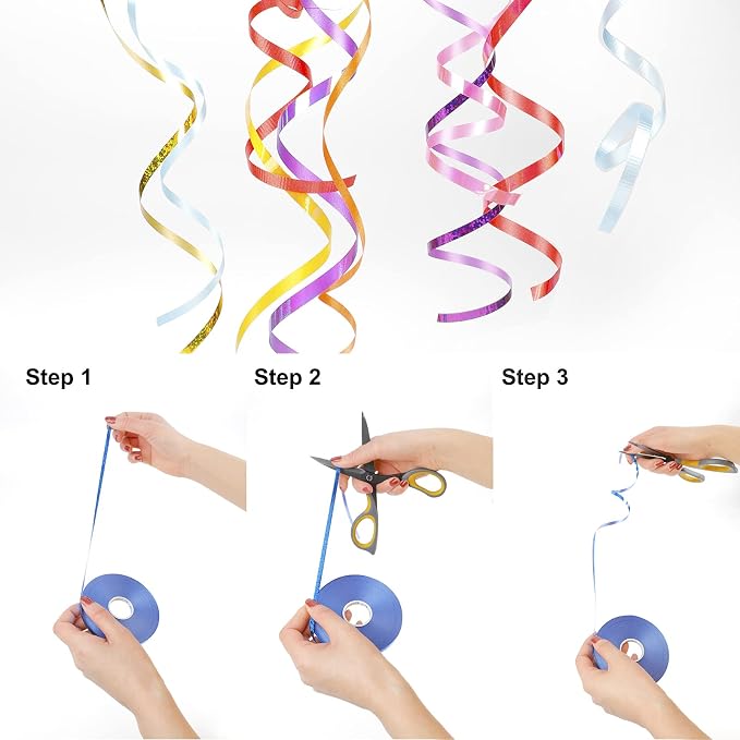 WELTOKE 27 Rolls Curling Ribbon Balloon String Roll Gift Wrapping Ribbon - Image 5