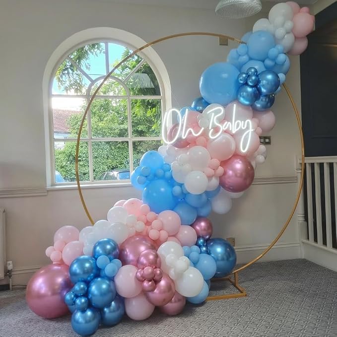Pink and Blue Balloon Arch Kit, Birthday Decoration - Image 3
