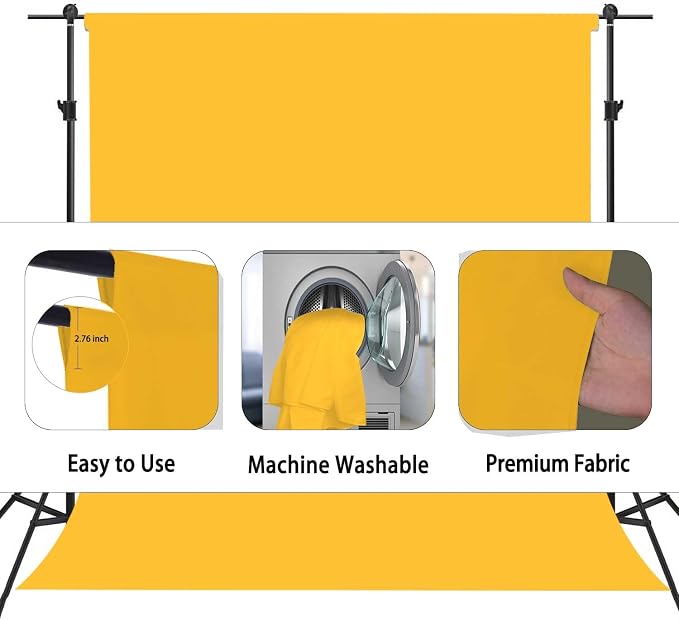 Yellow Photography Backdrop for Photoshoot, Fabric 10x20ft | Versatile Studio - Image 6