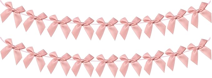 2pcs Bow Garland Banner, Ribbon Bow Party Decorations by Haptda
