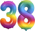 Number 38 Balloons for 38th Birthday Party Decorations, 0-100 Large No.38 by Joycard