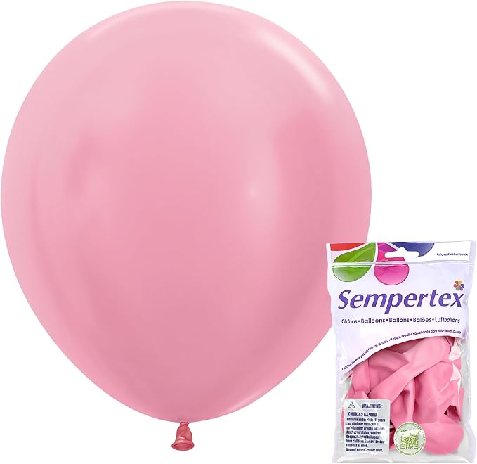 Sempertex Round Pearl Pink Balloons, 18 Inch, Graduation, Baby Shower, by Sempertex