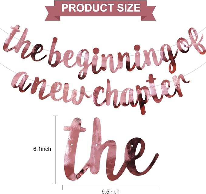 BEISHIDA Bright Rose Gold Pre-Strung The Beginning of A New Chapter Banner | - Image 3