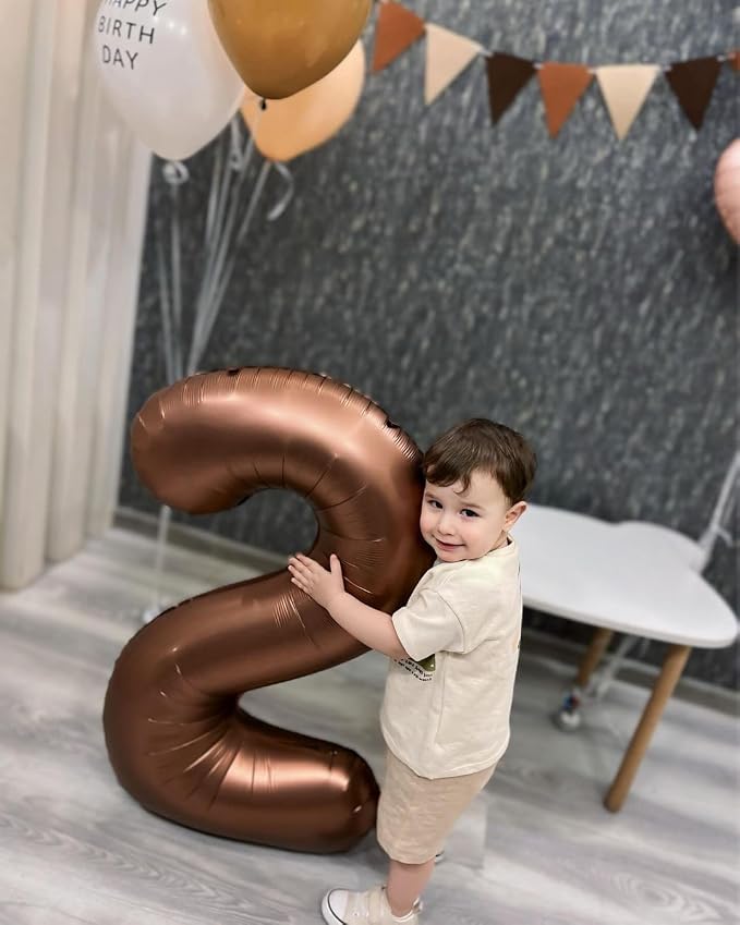 Coffee Brown Number 2 Balloon 40 Inch - Image 7