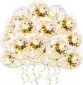 50pcs Gold Confetti Latex Balloons, 12 inch Gold Balloons by Thomtery