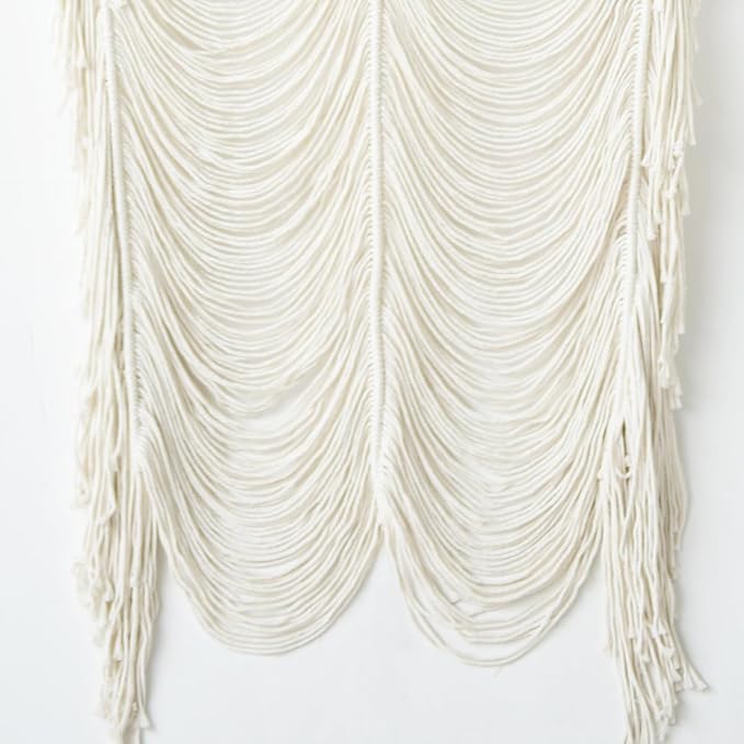 Macrame Curtain Handmade Boho Doorway Window Divider Fiber Art 41" W*75" L | - Image 6